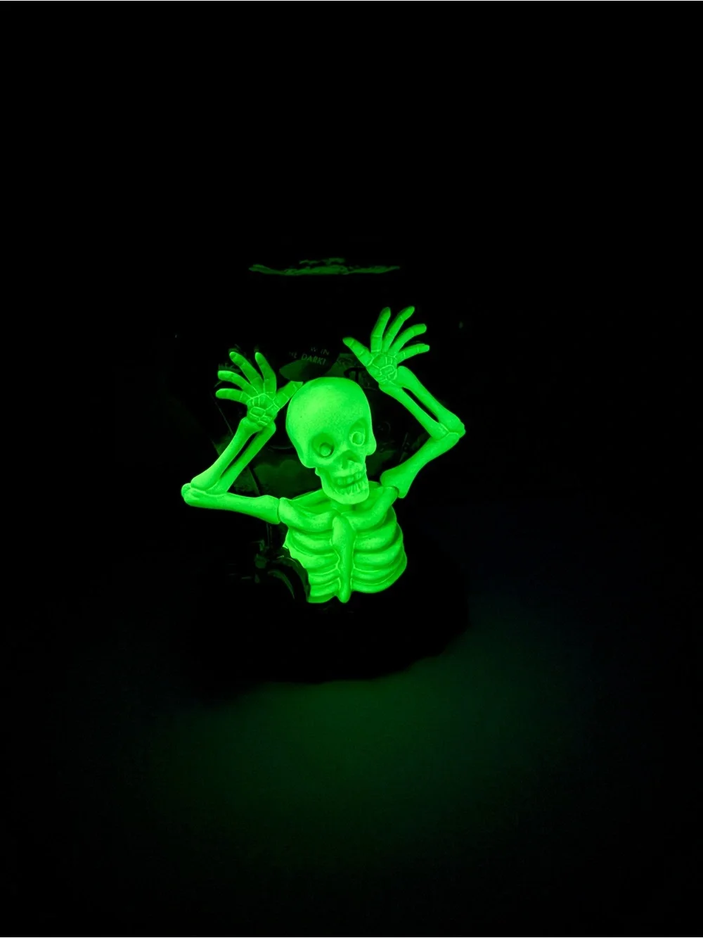 Bath & Body Works Glow-in-the-Dark Skeleton Boo! Pedestal 3-Wick Candle Holder